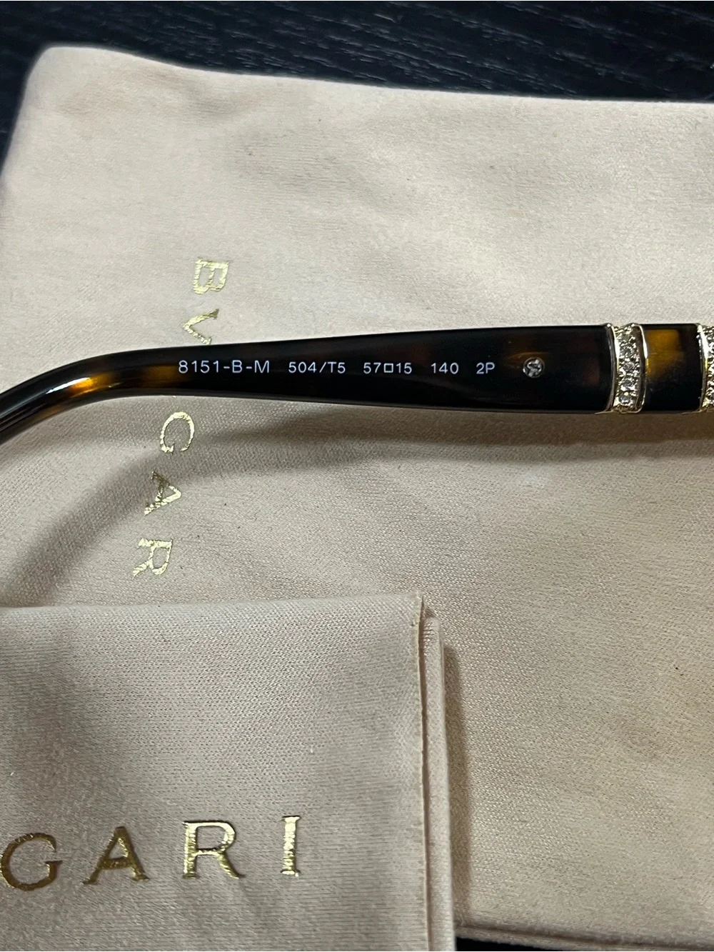 Bvlgari Black Tortoiseshell Cat-Eye Sunglasses with Brown Gradient Lenses